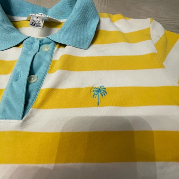 Lilly Pulitzer Striped Cotton Polo Style Top Sz Sm - Picture 4 of 7